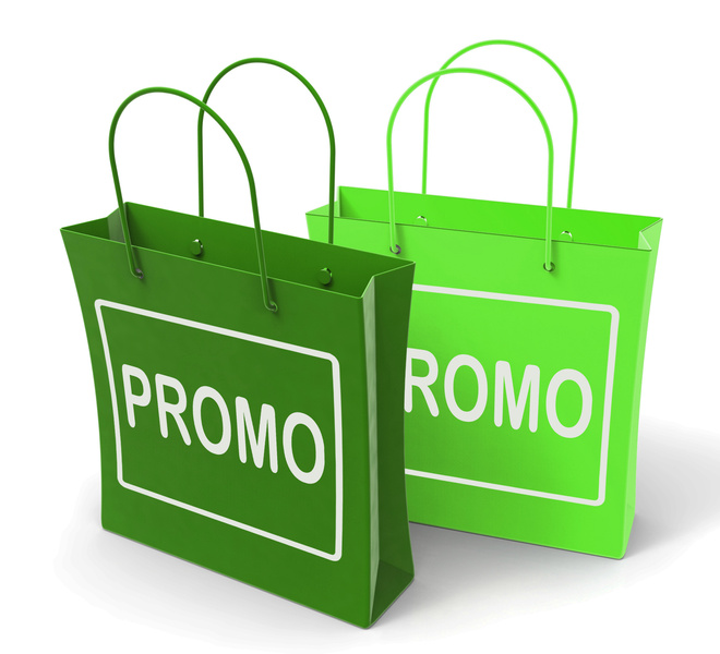 Promo Bags Show Discount Reduction or Sale